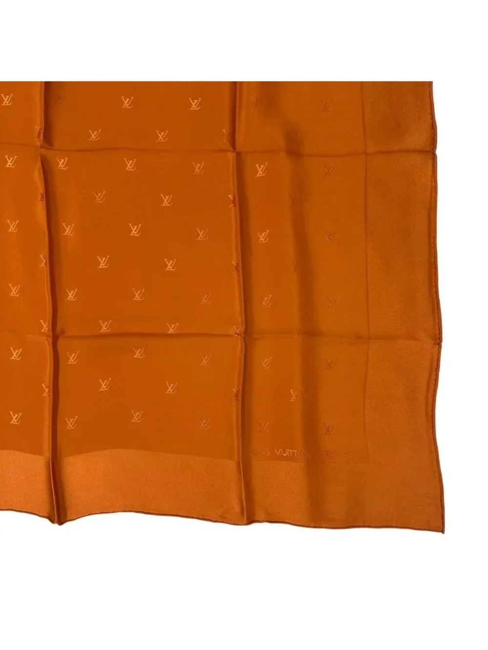 Louis Vuitton Carre Monaco Silk Orange Scarf